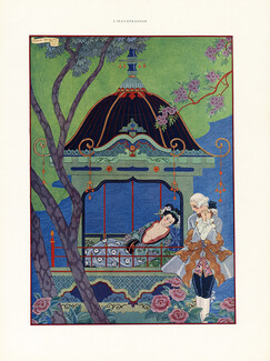 L'Aventure Chinoise de M. de Villeclos, 1923 - George Barbier Chinese Adventures, Text by Henri de Régnier, 8 pages