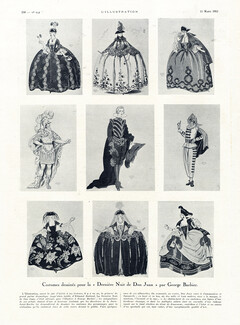 George Barbier 1922 Costume Designs, Dernière Nuit de "Don Juan"
