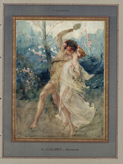Antoine Calbet 1926 Jeunesse, Lovers Kiss, Dance
