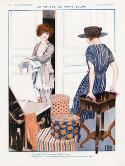 Léonnec 1919 ''Le Voyage au Petit Cours'' hatbox, Baggage Luggage