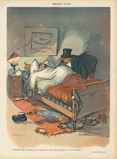 Francisque Poulbot 1905 "Heureux au Jeu..." Adultère