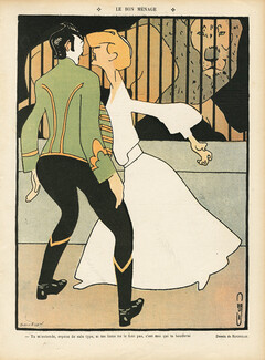 Auguste Roubille 1904 "Le Bon Ménage" Dompteur, Circus, Tamer, Lion