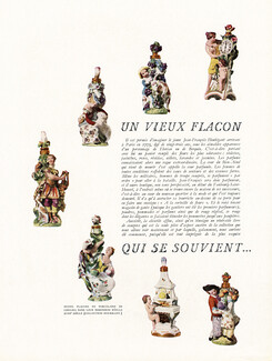 Un vieux flacon qui se souvient..., 1947 - Parfums, Flaconniers Louis XVI, Collection Houbigant, 4 pages