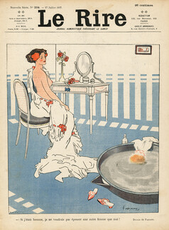Fabien Fabiano 1907 Sexy Girl, Topless, Bathroom