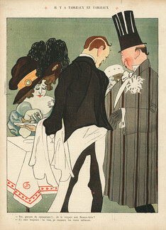 Hilly 1910 "Il y a Tableaux et Tableaux", Elegants, Restaurant
