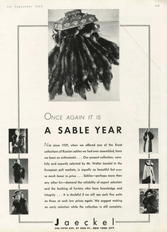 Jaeckel (Fur Clothing) 1935 Fur Coat, Vison