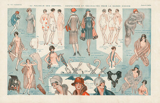 Vald'es 1925 "Nouveautés pour la saison d'hiver", Nude, Topless, Fur, Fox