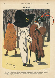 Portalez 1911 "Au Bois", Elegantes, Millinery, Ermine Coat, Muff