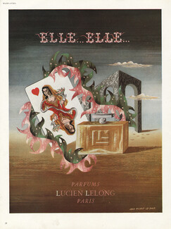 Lucien Lelong (Perfumes) 1947 Jean Picart Le Doux, Elle.. Elle
