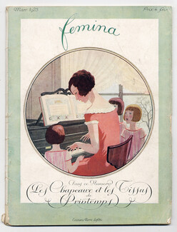 Femina 1925 Mars, Pierre Brissaud, Ida Rubinstein, Nicole Groult, Chanel