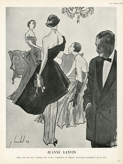 Jeanne Lanvin 1949 Strapless Evening Gown, Pierre Louchel