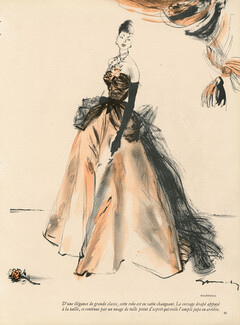 Balenciaga 1948 Strapless Evening gown, Jacques Demachy