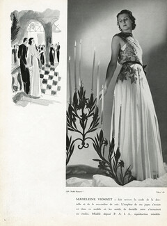 Madeleine Vionnet 1937 Lace Evening Gown, Photo Joffé, Baguès