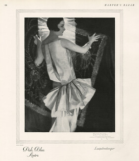Louiseboulanger 1927 Evening Gown, Pale blue Moire, Photo Demeyer