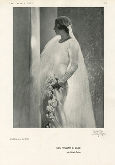 Callot Soeurs 1931 Wedding Gown, Mrs William C. Ladd (Nathalie Potter), Photo Demeyer