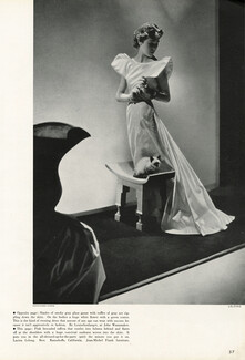 Lucien Lelong 1935 Pink brocaded taffeta, Evening Gown, Photo George Hoyningen-Huene