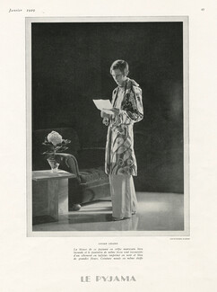 Lucien Lelong 1929 Pajamas Photo Hoyningen-Huene