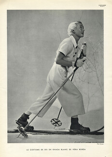 Véra Boréa 1934 Skiing, Photo Dorvyne
