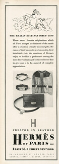 Hermès (Handbag, Belt, Watches, Tunic) 1930 Creator in Leather