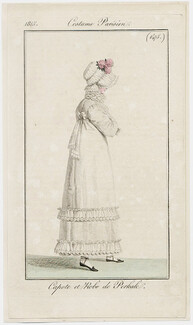 Le Journal des Dames et des Modes 1815 Costume Parisien N°1475