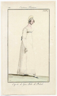 Le Journal des Dames et des Modes 1815 Costume Parisien N°1478 Horace Vernet