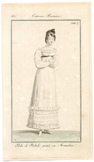 Le Journal des Dames et des Modes 1815 Costume Parisien N°1515 Horace Vernet