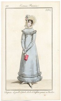 Le Journal des Dames et des Modes 1818 Costume Parisien N°1732