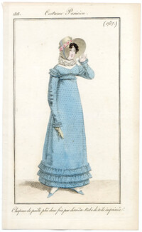 Le Journal des Dames et des Modes 1818 Costume Parisien N°1737