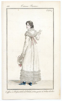 Le Journal des Dames et des Modes 1818 Costume Parisien N°1741