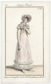 Le Journal des Dames et des Modes 1818 Costume Parisien N°1742