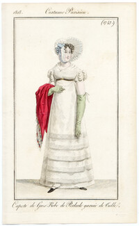 Le Journal des Dames et des Modes 1818 Costume Parisien N°1747