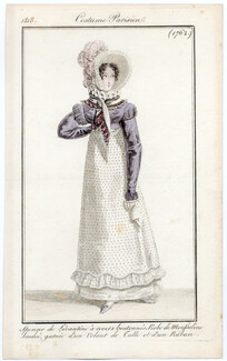 Le Journal des Dames et des Modes 1818 Costume Parisien N°1762