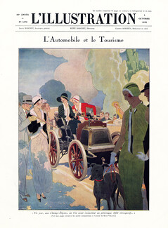 L'Automobile et le Tourisme, 1930 - Cars, Elegants, Greyhound, Roaring Twenties, Text by René Vincent, 4 pages