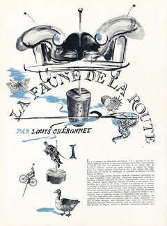 La Faune de la Route, 1948 - Road, Text by Louis Chéronnet, 3 pages