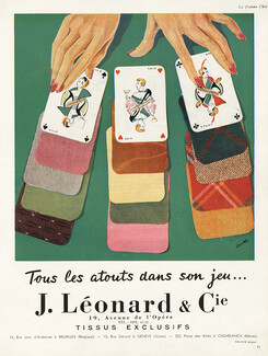 Leonard & Cie 1950 Playing Cards, Hand, Jouxtel