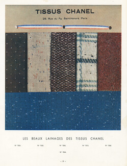 Tissus Chanel (Fabric) 1935 Lainages