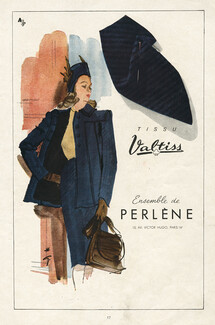 Perlène (Couture) 1945 Valtiss, René Gruau
