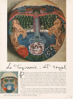 Raoul Dufy 1945 "La Tapisserie, Art Royal" tapestry for seats