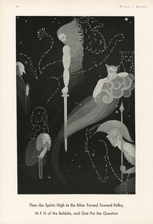 The Use of Man, 1931 - Erté Imaginary, supernatural, Theatre Costume, Text by Lord Dunsany, 2 pages