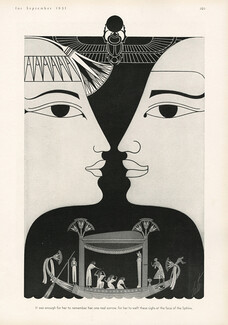 A Daughter of Rameses, 1931 - Erté Egypt, Text by Lord Dunsany, 2 pages