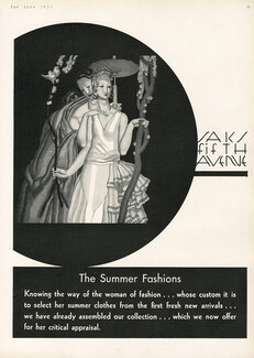 Saks Fifth Avenue 1930 Jean Dupas, Summer Dress