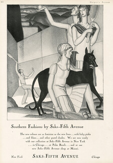 Saks Fifth Avenue 1930 Jean Dupas, Tennis Clothes