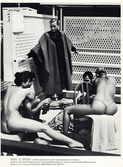 Givenchy 1976 Cape poncho, Tailleur, Photo Helmut Newton