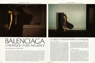 Balenciaga - Chronique d'une influence, 1976 - Photos Guy Bourdin, Texte par Gonzague Saint Bris, 6 pages