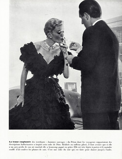 Christian Dior 1949 Robe en taffetas plissé