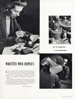 Monique Pétry-Amiel 1949 Maquettes pour chapeaux, Millinery