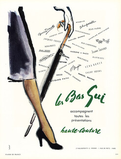 Bas Gui (Stockings Hosiery) 1950 Ets Verdier (Version - No Signature)
