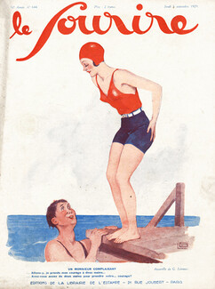 Georges Léonnec 1929 Bathing Beauty, Le Sourire cover