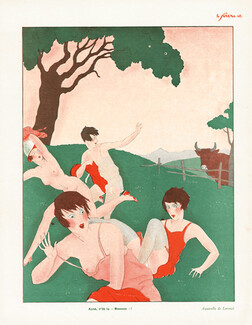 Fabius Lorenzi 1929 Women running away