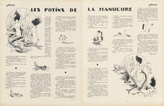 Les Potins de la Manucure, 1929 - Le Rallic Mermaid, Illustrated text, Text by La Manucure